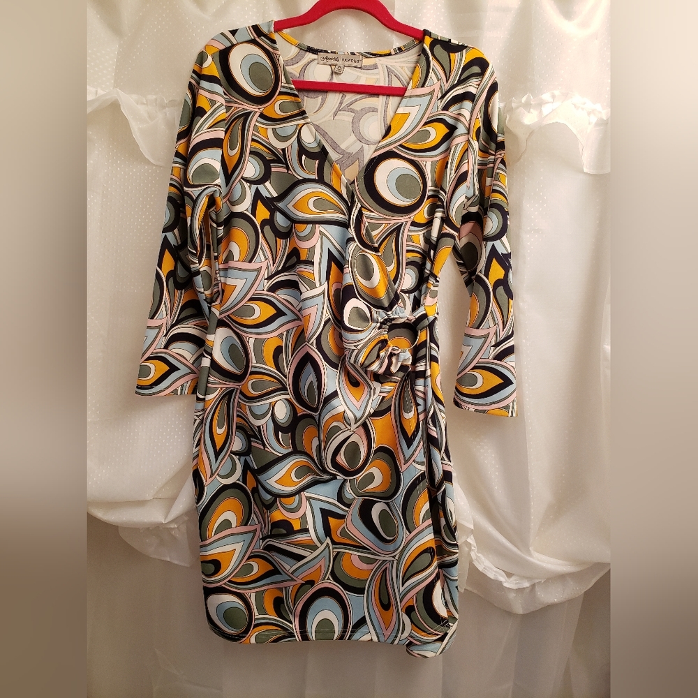 Elegant design XL Womens faux wrap dress